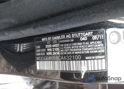 2012 Mercedes-Benz C 250 Luxury/Sport from USA, damaged, VIN WDDGF4HB8CA632100